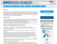 Tablet Screenshot of ekonomie-management.cz